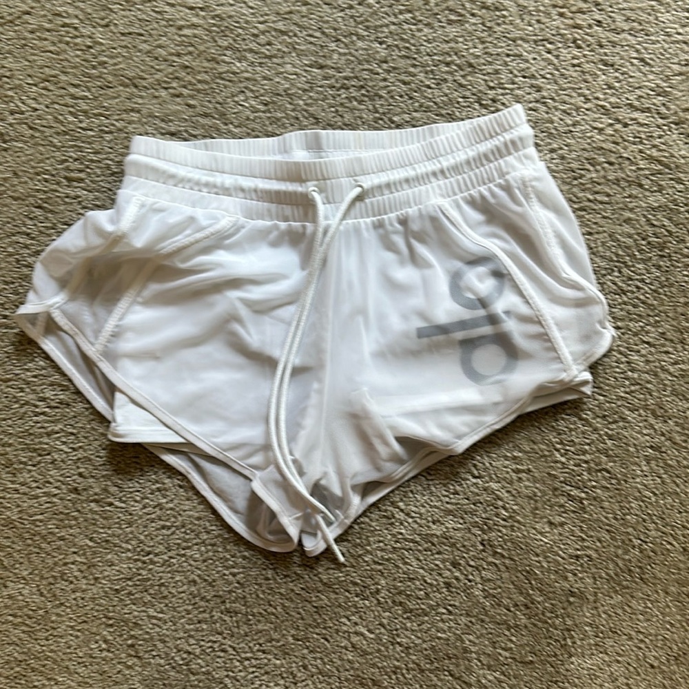 ALO Yoga White Athletic Shorts